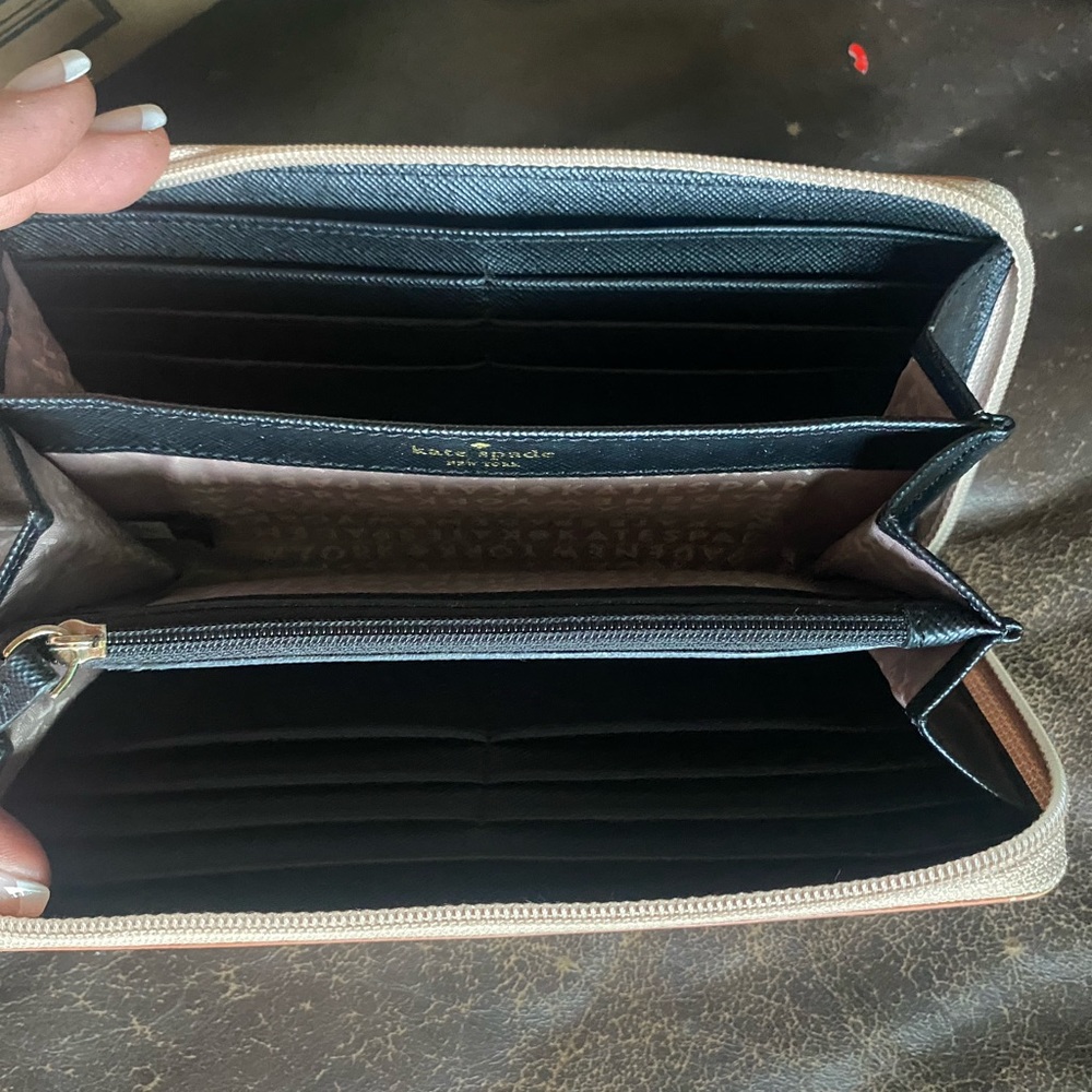 Kate spade glitter wallet. Rose gold